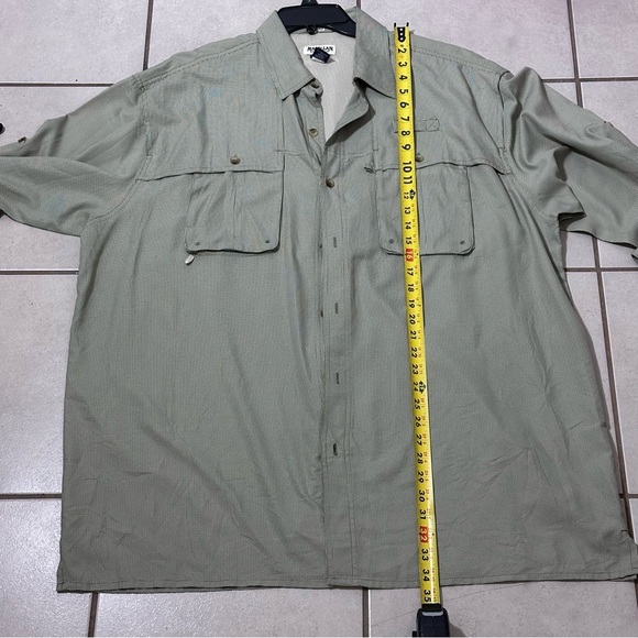 Magellan Sportwear Men Aransas Pass Plaid Beige Tan‎ Button Down Shirt size XXL. - Picture 9 of 10